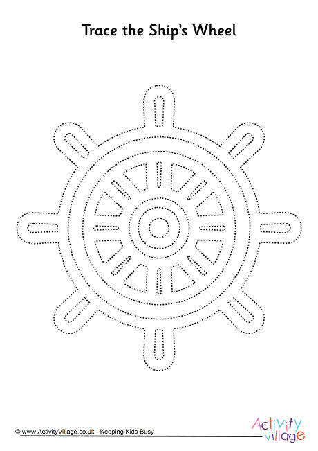Ship's wheel tracing page
