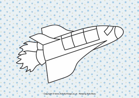 Shuttle colouring page 2