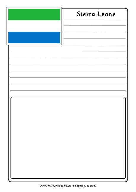 Sierra Leone notebooking page