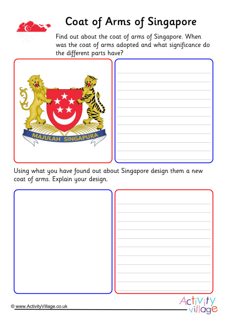 Singapore Coat Of Arms Worksheet
