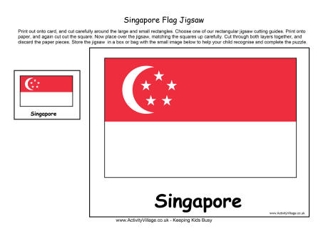 Singapore flag jigsaw Singapore flag jigsaw
