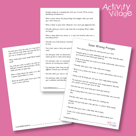 Sister Writing Prompts - List Sister Writing Prompts - List