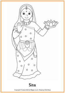 Sita colouring page
