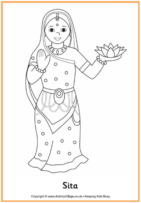 Sita colouring page Sita colouring page