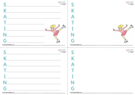 Skiing Acrostic Poem Printable