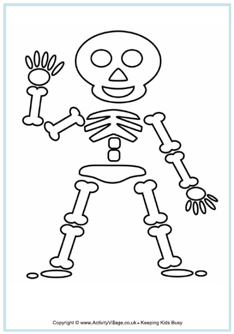 Download Skeleton Colouring Page