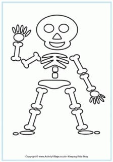 Skeleton Colouring Pages