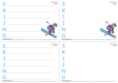 Skiing acrostic poem printable Skiing acrostic poem printable
