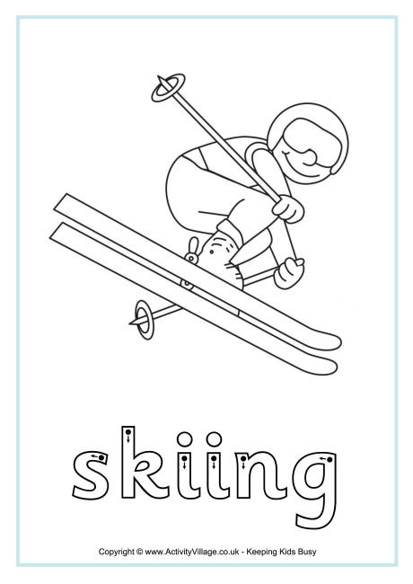 Skiing finger tracing Skiing finger tracing