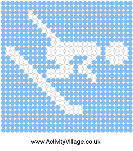 Skiing fuse bead pattern