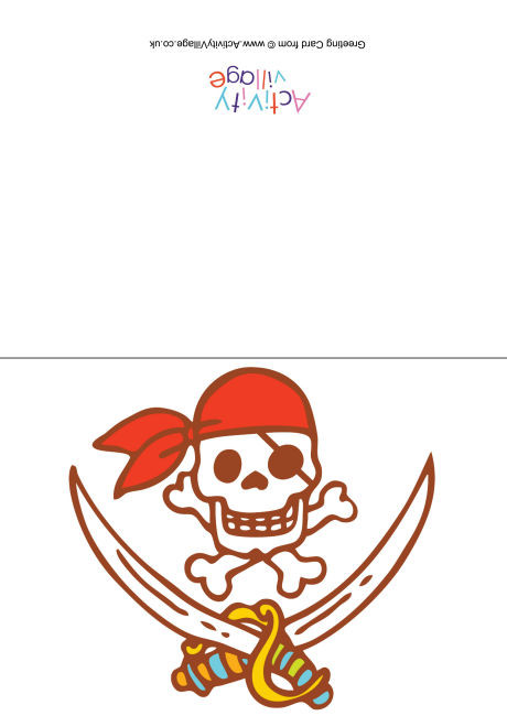 Skull And Crossbones Card
