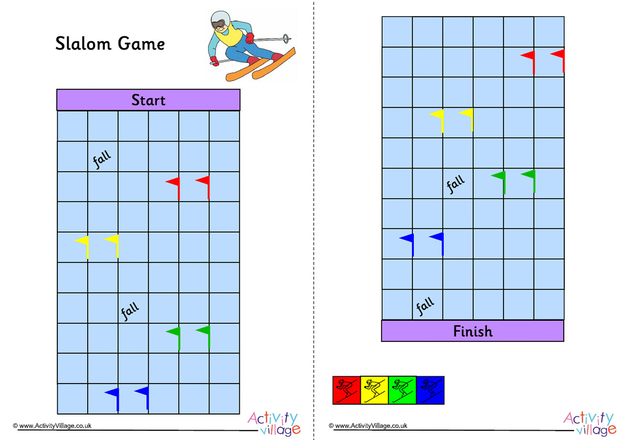 Slalom board game Slalom board game