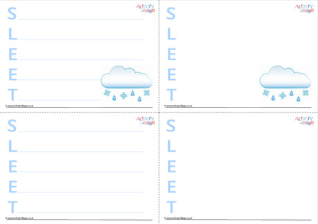Sleet Acrostic Poem Printable