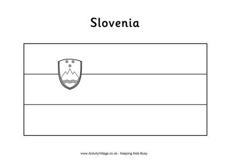 Slovenia flag colouring page
