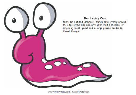 Slug lacing card