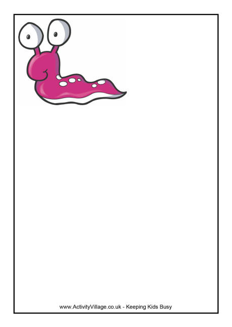 Slug writing paper 