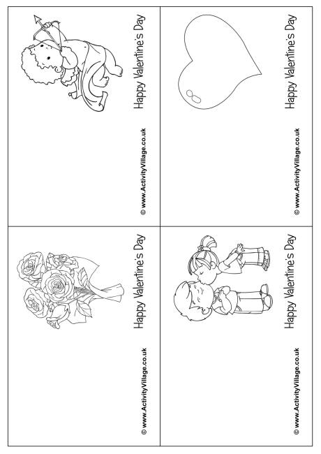 valentine card coloring pages - photo #40