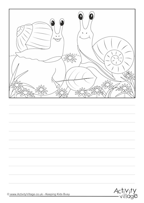Snails Scene Story Paper