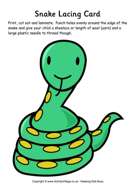 Snake lacing card 1