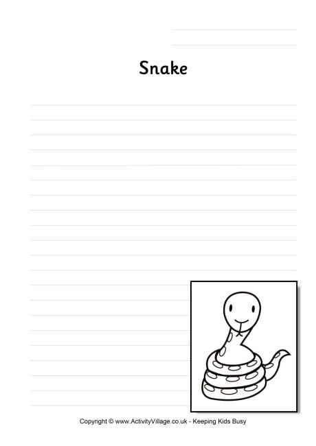 Snake writing page