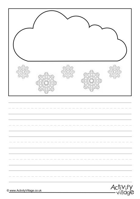 Snow Weather Symbol Story Paper