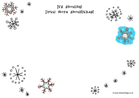 Snowflake Doodle Page