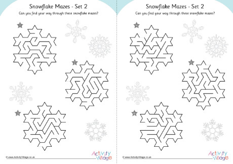 Snowflake mazes set 2