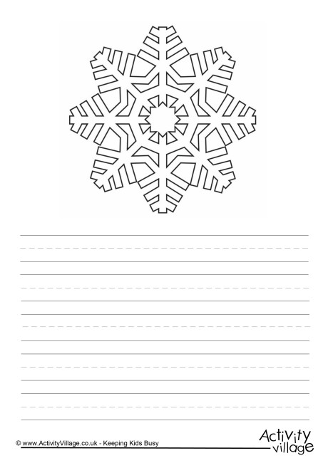 Snowflake story paper