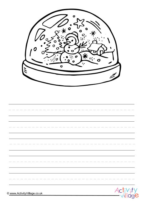 Snowglobe story paper