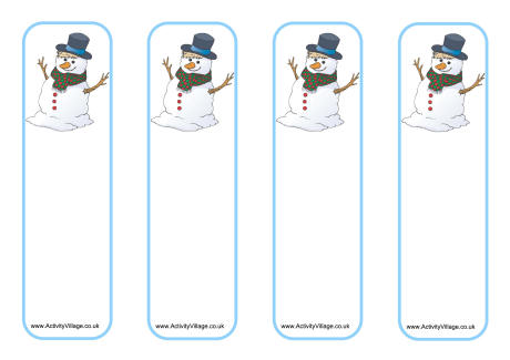 Snowman bookmarks