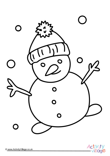 Snowman colouring page 5