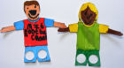 Soccer player finger puppets