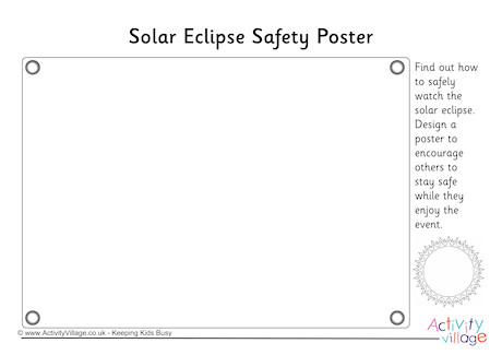 Solar Eclipse Safety Poster Solar Eclipse Safety Poster