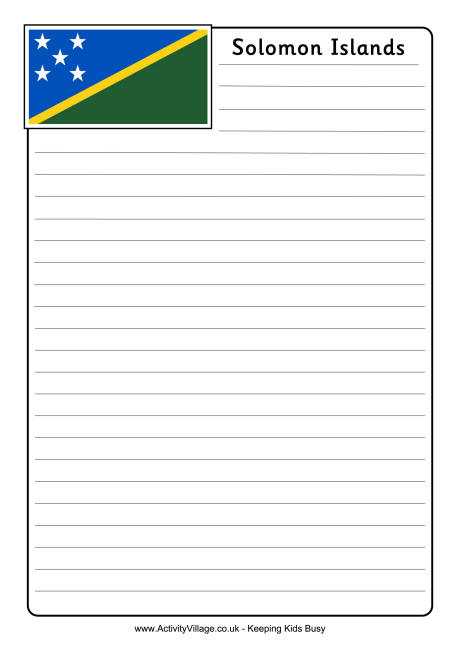 Solomon Islands notebooking page