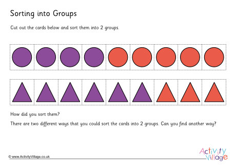 Sorting into groups 1 Sorting into groups 1