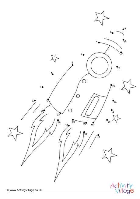 Space ship dot to dot