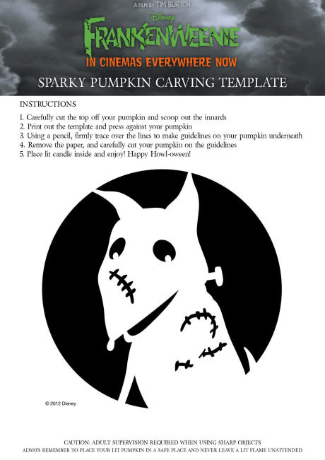 Sparky pumpkin template