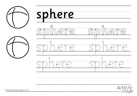 Sphere handwriting worksheet