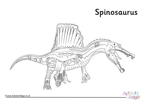 Spinosaurus Colouring Page 2
