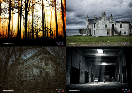 Spooky Scene Writing Prompt Posters Spooky Scene Writing Prompt Posters