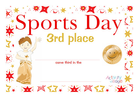 Sports Day Certificate - Bronze