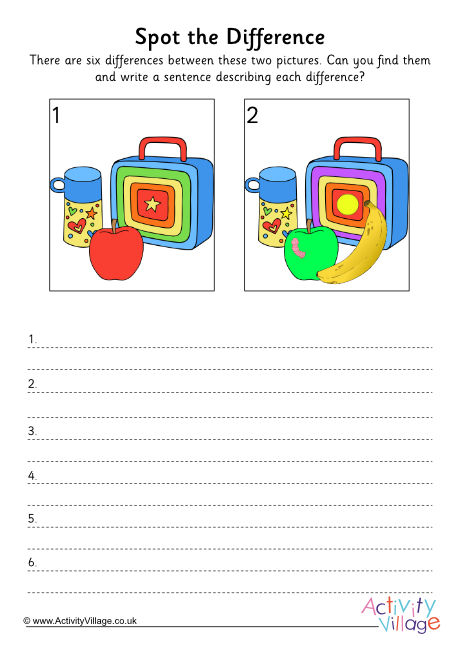 Spot the difference lunchbox