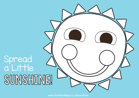 Spread A Little Sunshine colour pop colouring page