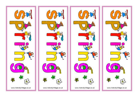 Spring bookmarks