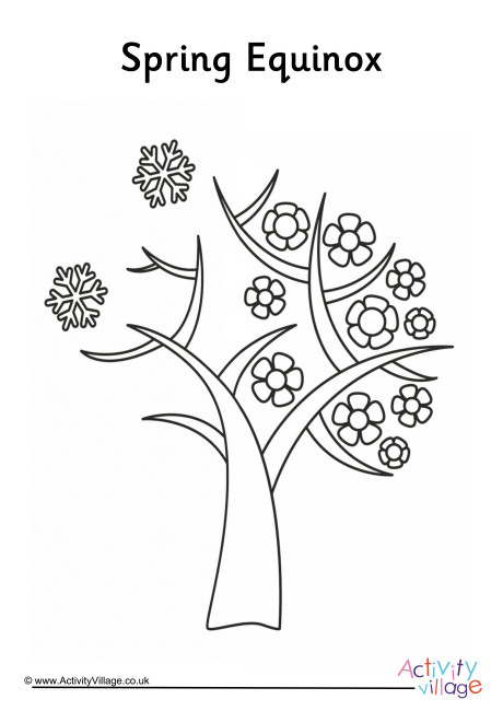 Spring Equinox Colouring Page Spring Equinox Colouring Page