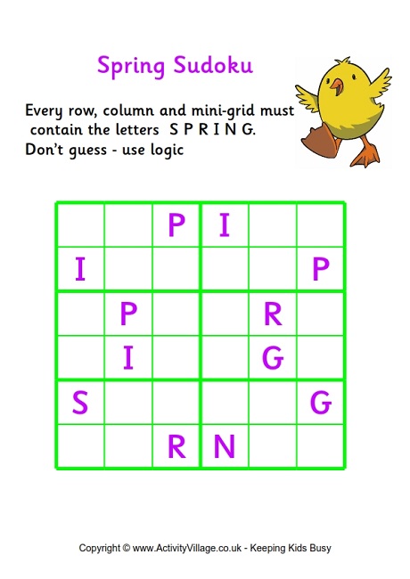 Spring sudoku - medium