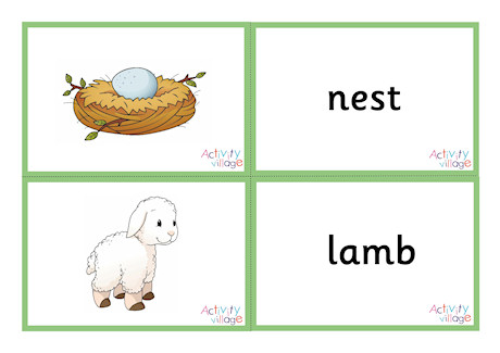 Spring Vocabulary Matching Cards