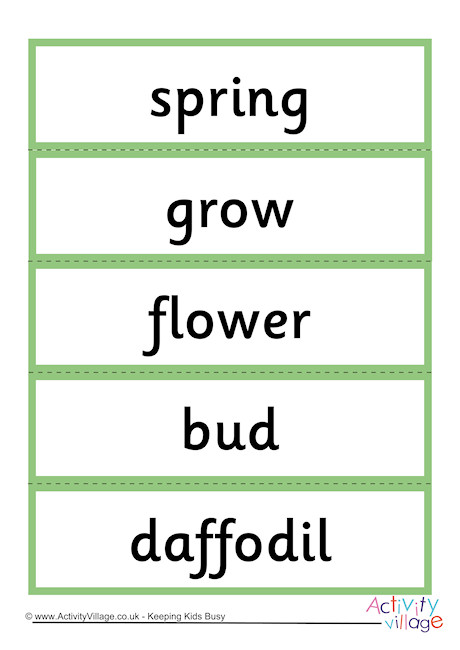 Spring Word Cards