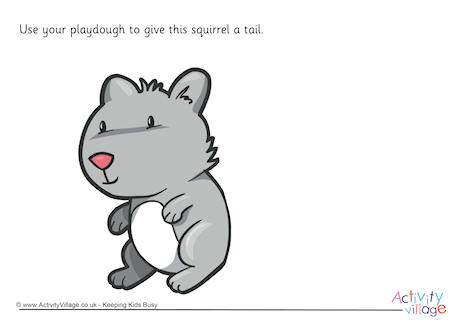 Squirrel Playdough Mat