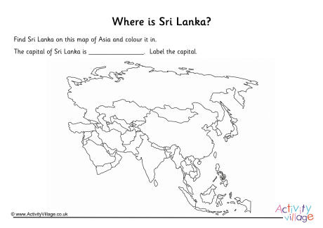 Sri Lanka Location Worksheet Sri Lanka Location Worksheet
